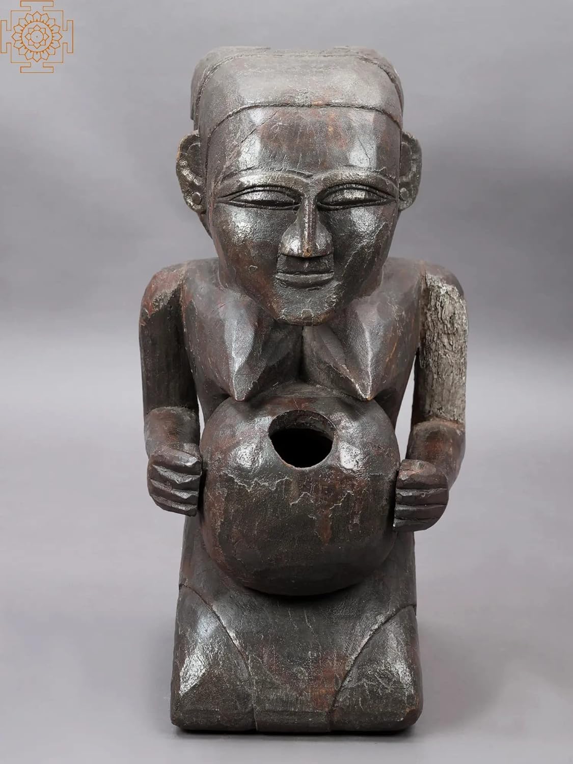 22" Vintage Tribal Fertility Figure | Handmade - Teak Wood