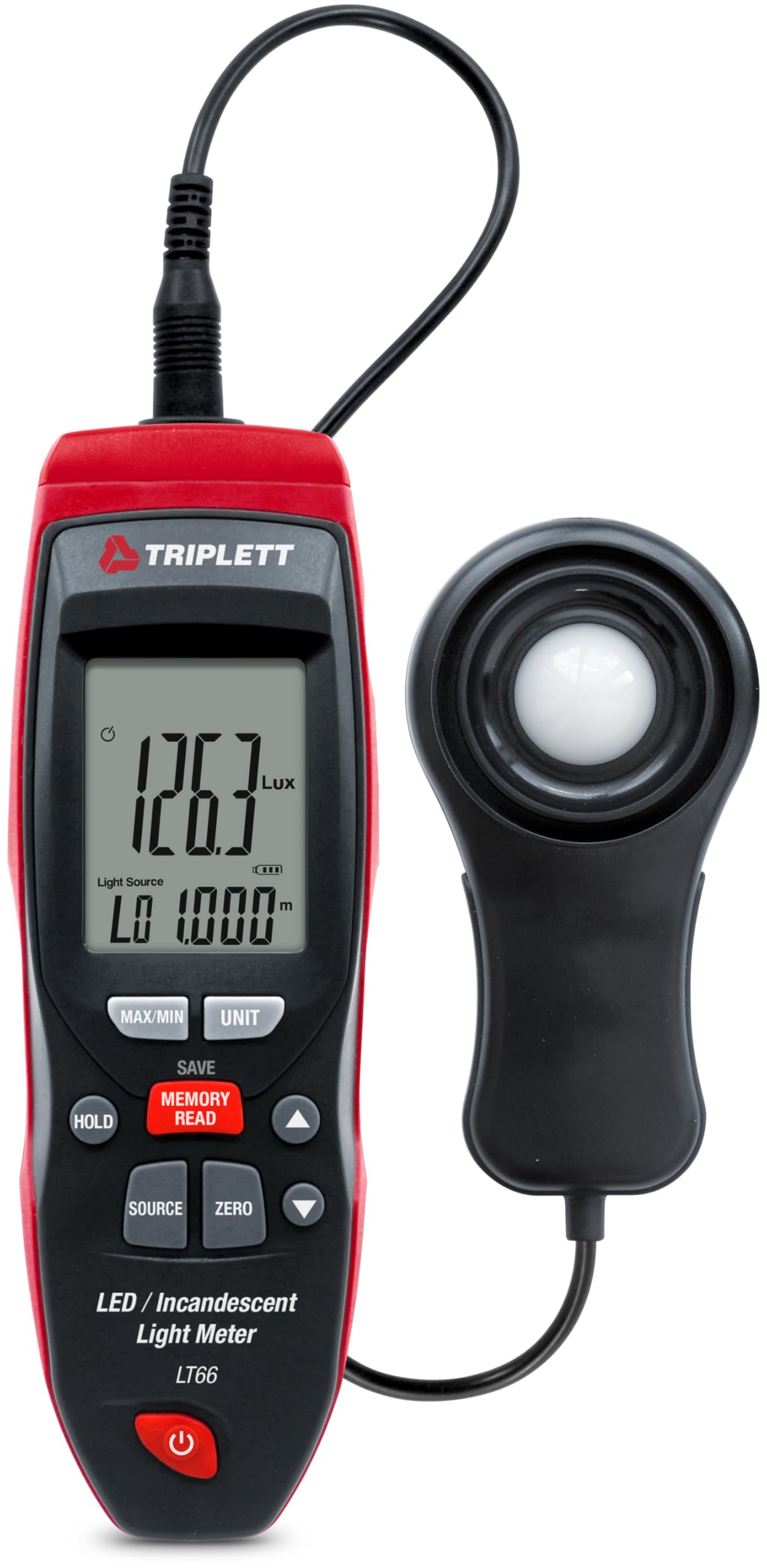 Triplett LT66 Digital LED/Incandescent Light Meter, up to 40,000 Fc-image-12