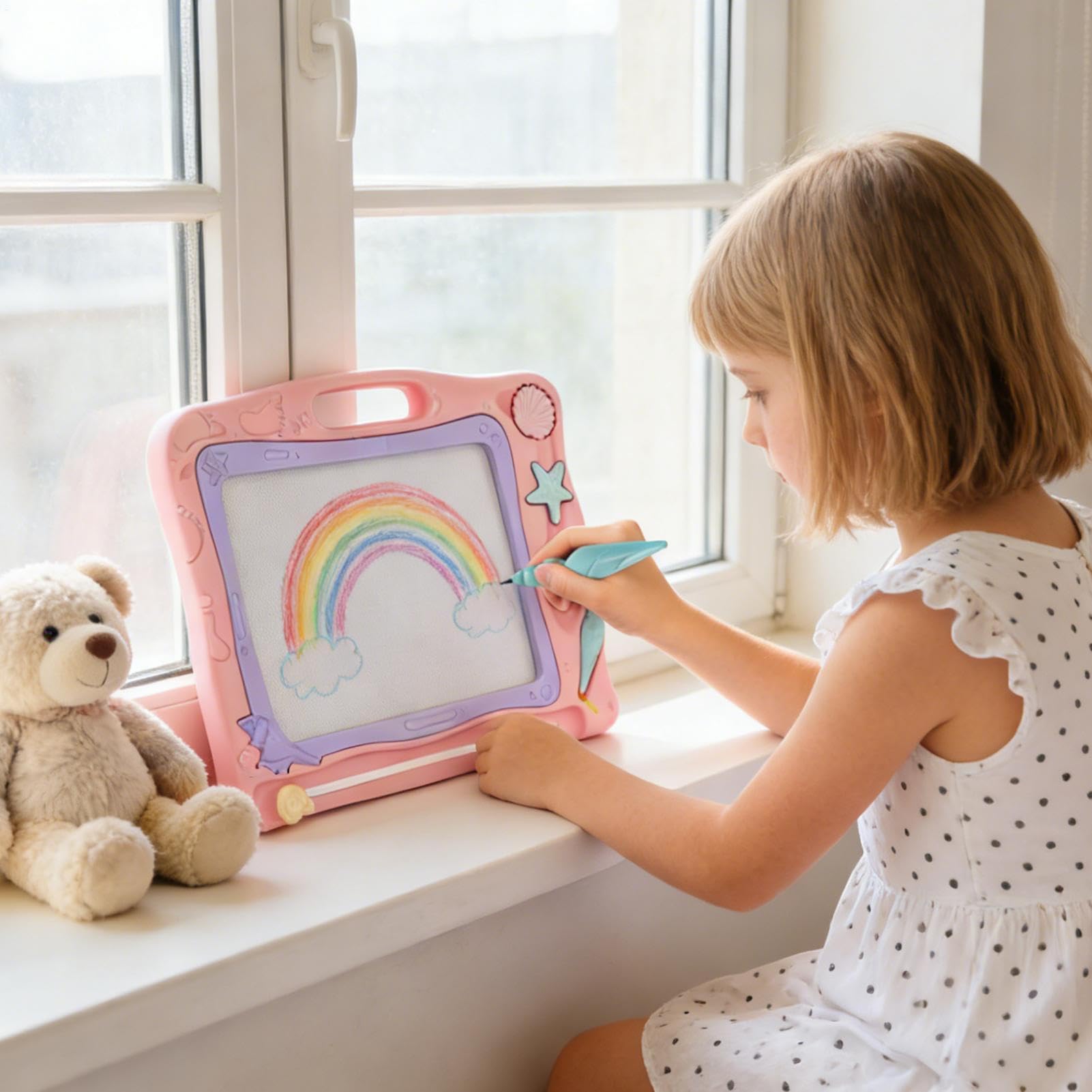 Lavagna da Disegno per Bambini Tavoletta Magnetica Per Pittura Con Penna E | Lavagna Magnetica da Disegno Regalo Bambini Natale Capodanno Compleanno