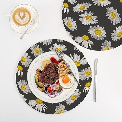 Miniatura 4 de White Daisies - Salvamanteles extra grandes, 3 piezas, resistente al calor, para ollas y sartenes calientes que absorben agua, camino de mesa para