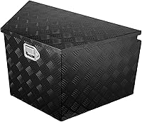 Vista 9 de VEVOR Caja de lengua de aleación de aluminio, almacenamiento de remolque resistente con cerradura, llaves, caja de utilidad para camioneta