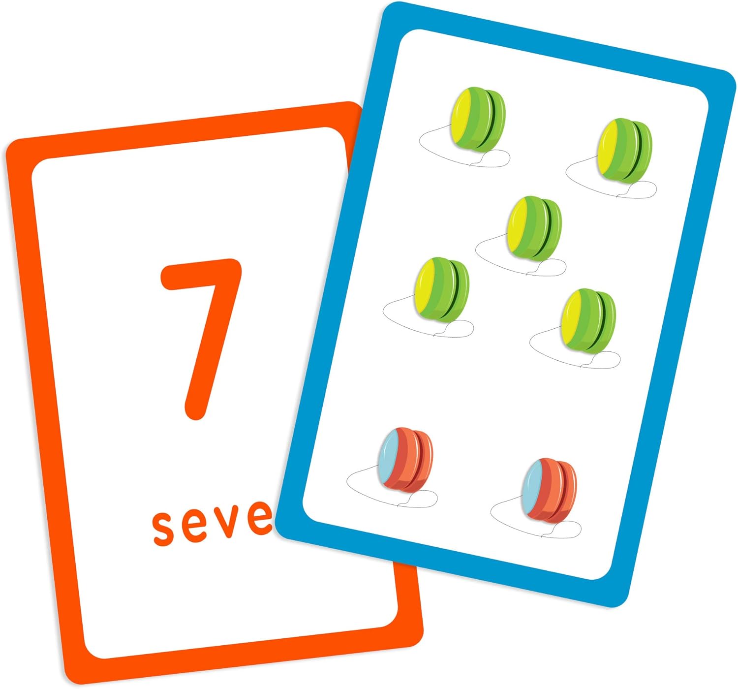 BAZIC Products Numbers Flash Cards, with Picture ABCs Letters Number Counting Flashcards (36/Pack), 72-Packs