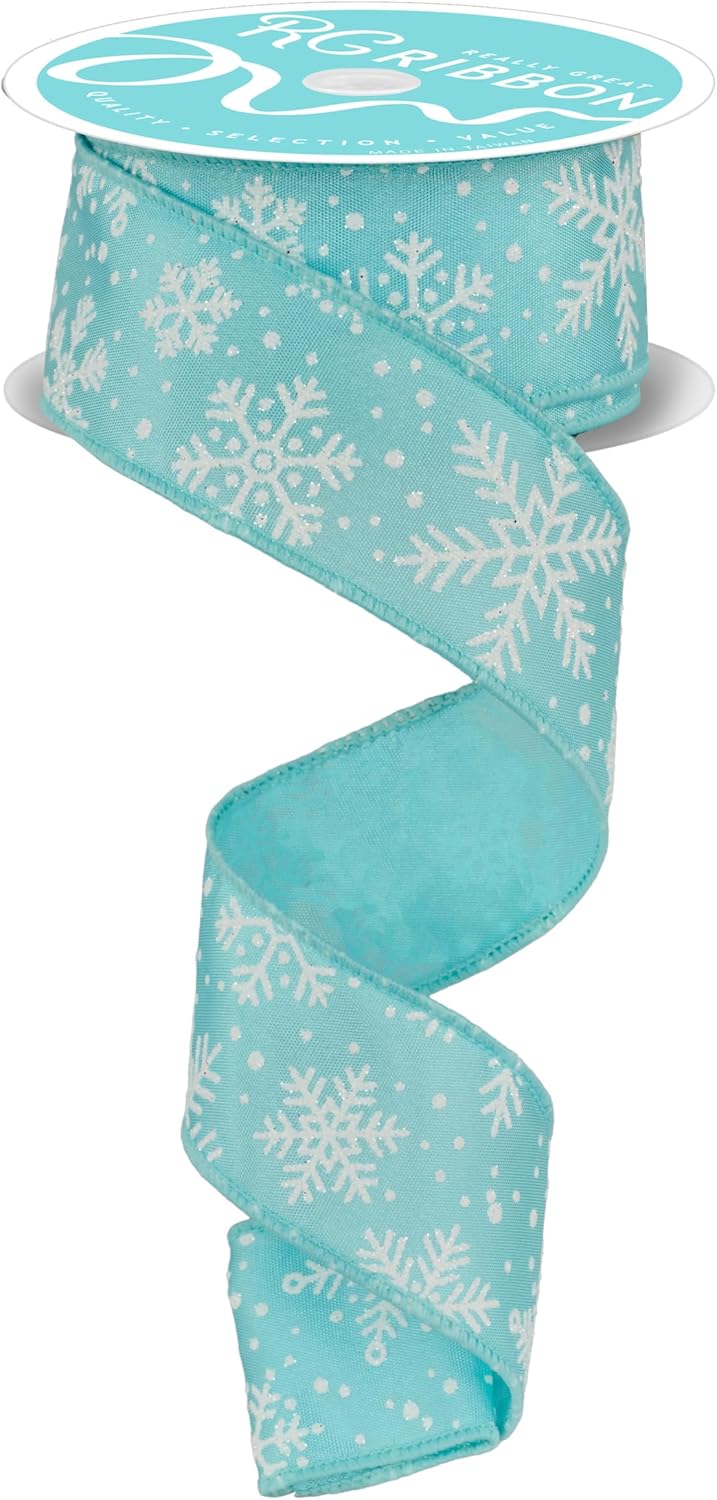 Amazon.com: Craig Bachman | Snowflake Ribbon on Satin | 1.5 Inch Wired ...