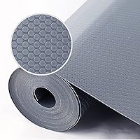 Vista 8 de WochiTV Forro para estantes de gabinetes, cajón 11.8 pulgadas x 4.9 pies, protectores impermeables de plástico EVA no adhesivo para cocina, Negro