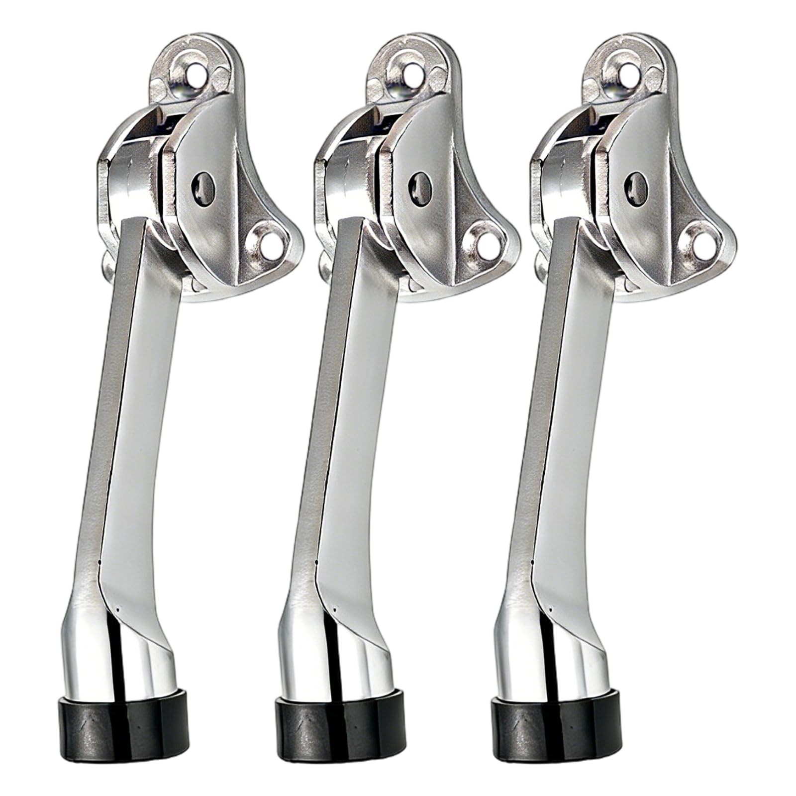 Type Zincs Alloys Door Stoppers with Nonslip Rubber Base Wall Protectors Doorstops for Commercial and Home Use Foot Operated Door Stop