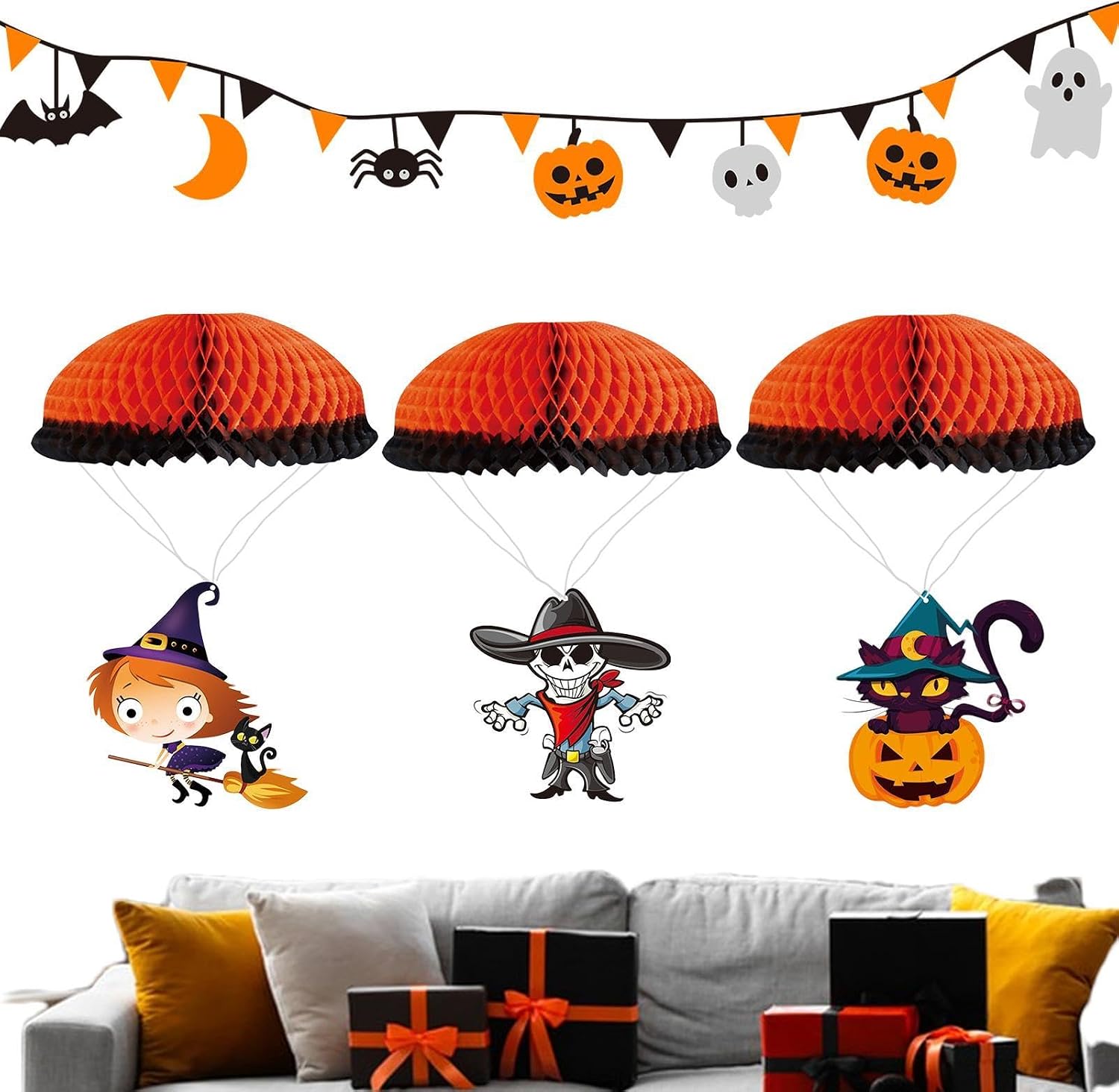 Parachute Toys for Kids Realistic Halloween Theme Ornament