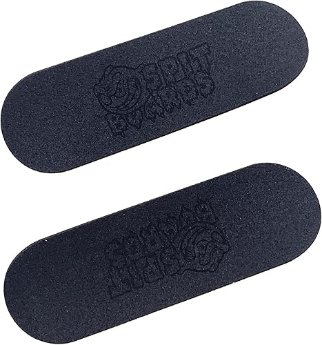 SPITBOARDS Cinta de agarre para diapasón de 1.339 in x 3.937 in (0.039 in de grosor), 3 piezas de corte redondo con logotipo láser, 3 piezas para