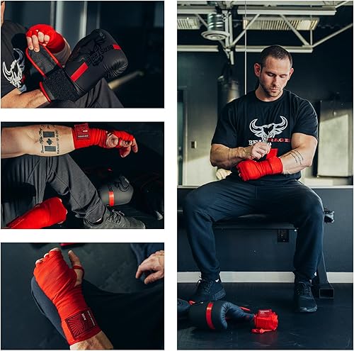 Miniatura 4 de BEAST RAGE Vendas de boxeo para MMA Kickboxing Muay Thai Muay Thai Muay Thai Muay Thai Muay Thai para las muñecas profesionales para adultos de 180