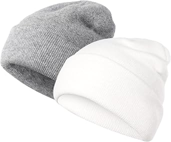 Achiou 2 Pack Beanie Hat for Women Men