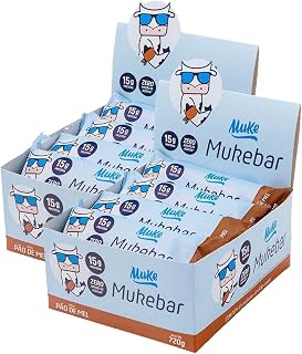 24x Barra Proteína-Snack Mukebar-Mais Mu 60g-Pão de Mel
