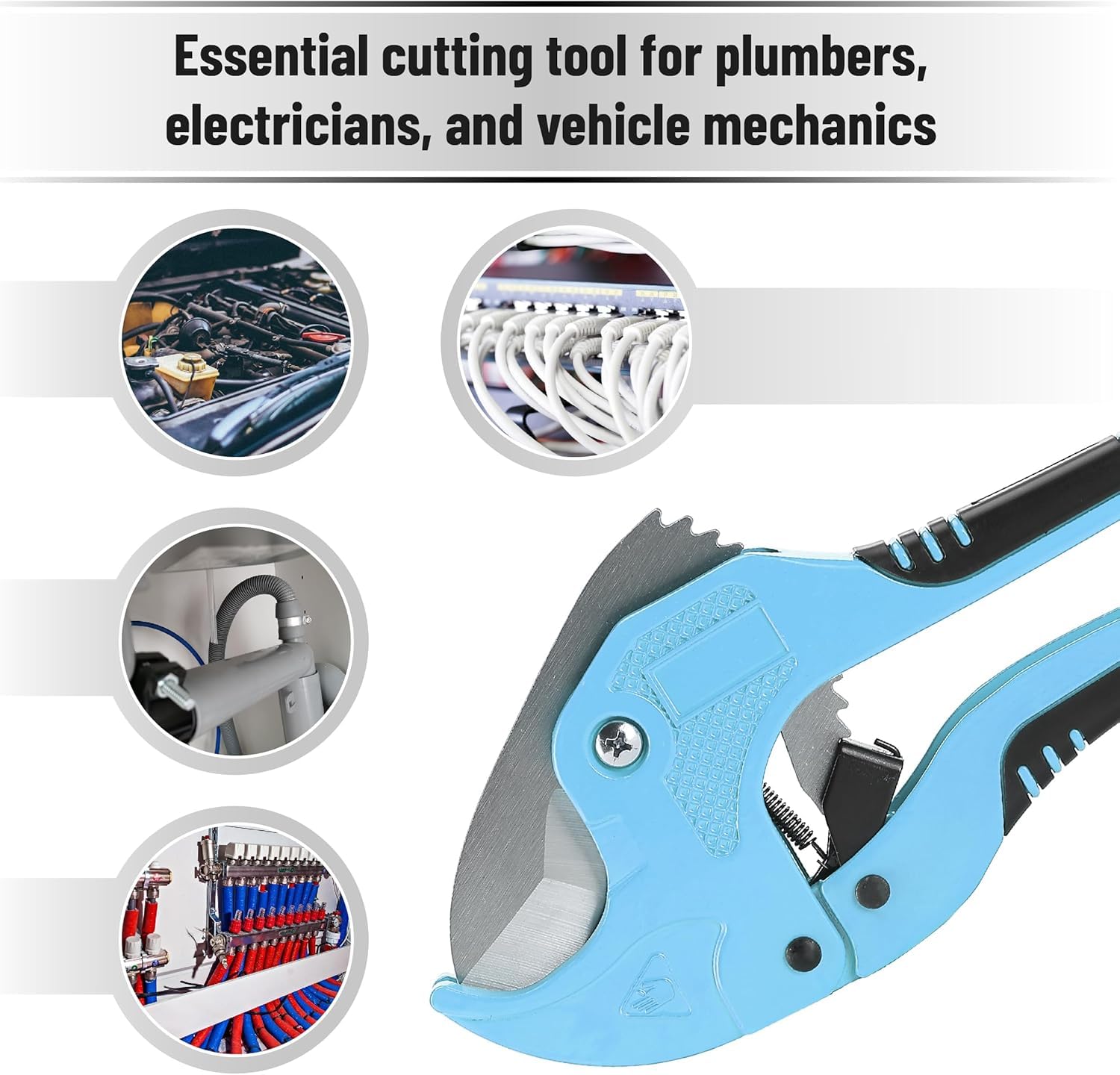 Inditrust 3~42mm Cutter for PVC, Plastic, PPR, Vinyl & Rubber Tube High Quality Aluminum Plastic PVC Pipe Cutter (Quick Release Type) 2