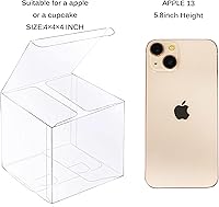 Vista 3 de Thalia - 30 cajas de regalo de plástico transparente, 4 x 4 x 4 pulgadas