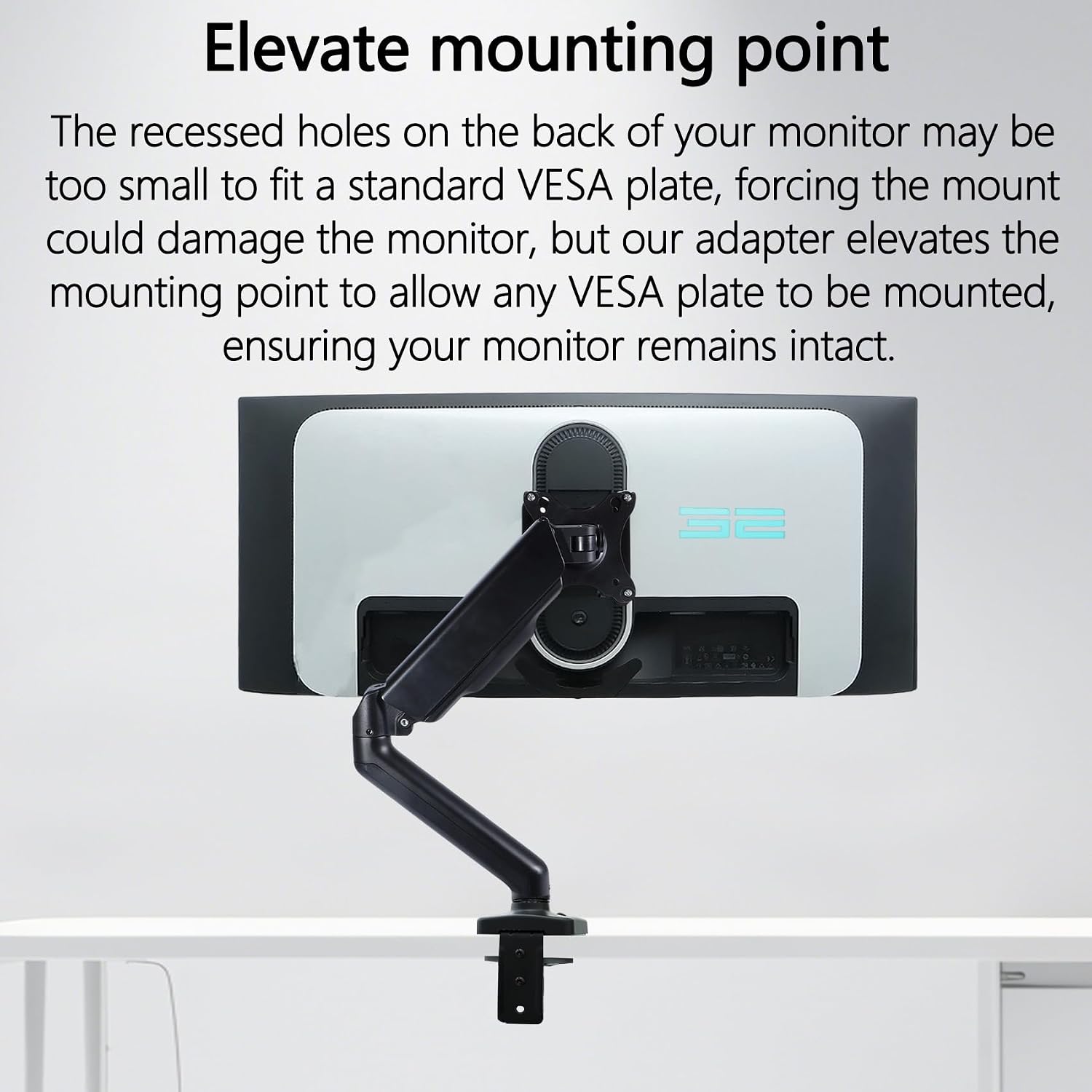 AW3425DW VESA Adapter Compatible with Alienware Monitors(Fit AW2723DF,AW2724HF,AW2724DM,AW2725Q,AW2725D,AW3225QF,AW3225DM,AW3423DWF,AW3425DWM)–75x75 to 100x100 No Damage to the Display Wall Mount