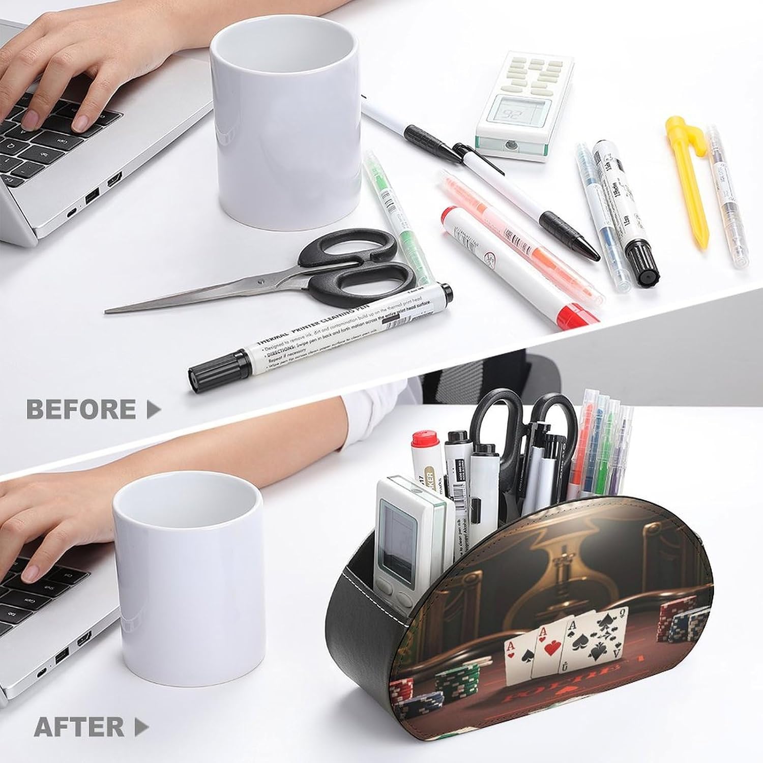Poker Tournament Remote Control Holder with 5 Compartments image 3