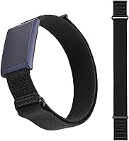 Vista 5 de Bicep Band Compatible with Amazfit Helio Strap Fitness Tracker, 38cm Long Breathable Nylon Strap for Arm/Ankle Wearing