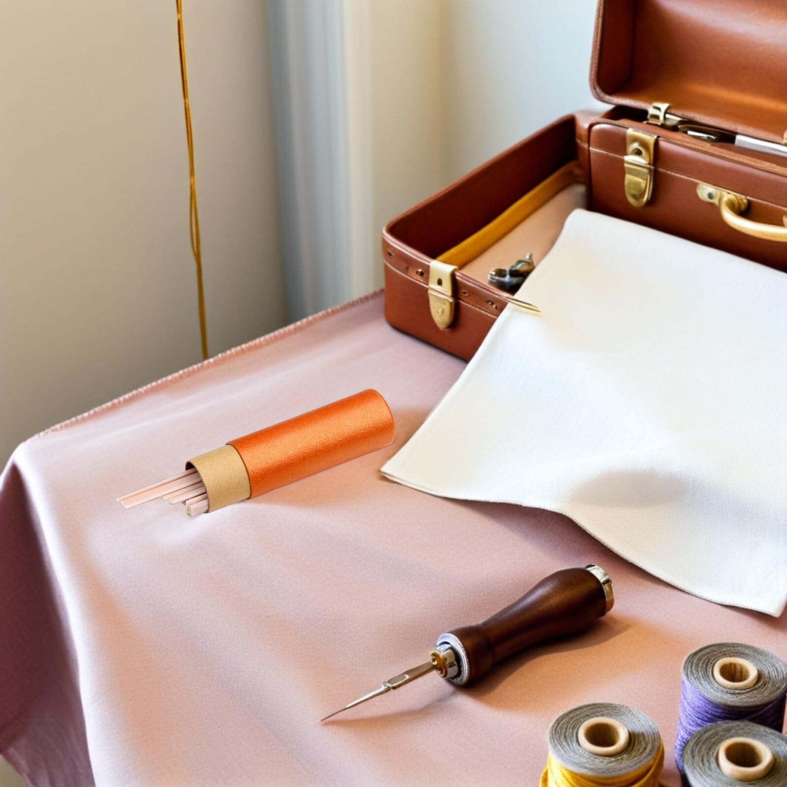 LALAFINA Penna per Tessuti Bianca Indelebile Tecnologia Autofading, Ricaricabile e Invisibile, per Progetti DIY di Cucito e Quilting Materiali in Gesso e Plastico
