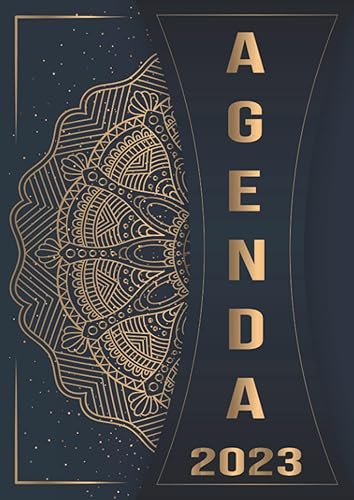 Agenda diaria 2023 calendario diaria 2023 día por página ,12 meses , Planificador diario y mensual , libreta , Organizador , agenda y diario