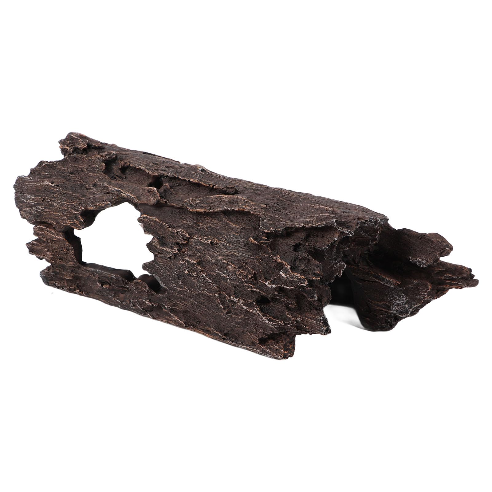 Decorazioni per acquari in legno di resina Tronco d'albero cavo per forma di corteccia di rettili