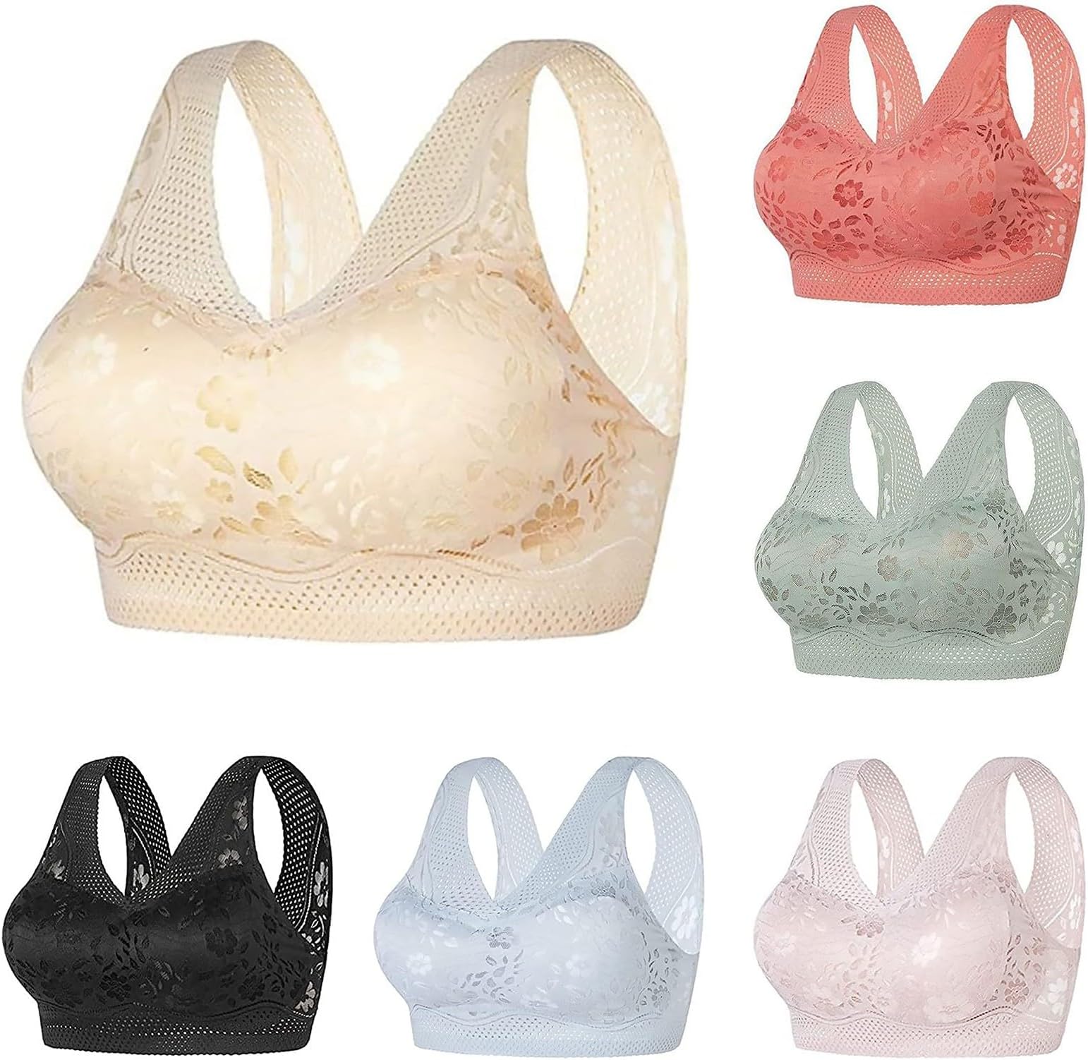 GenericHatmeo Women's Orthopedic Anti-Sagging Bra Hatmeo Bras for Senior Women Posture Correcting Bra Breathable Push up Bras