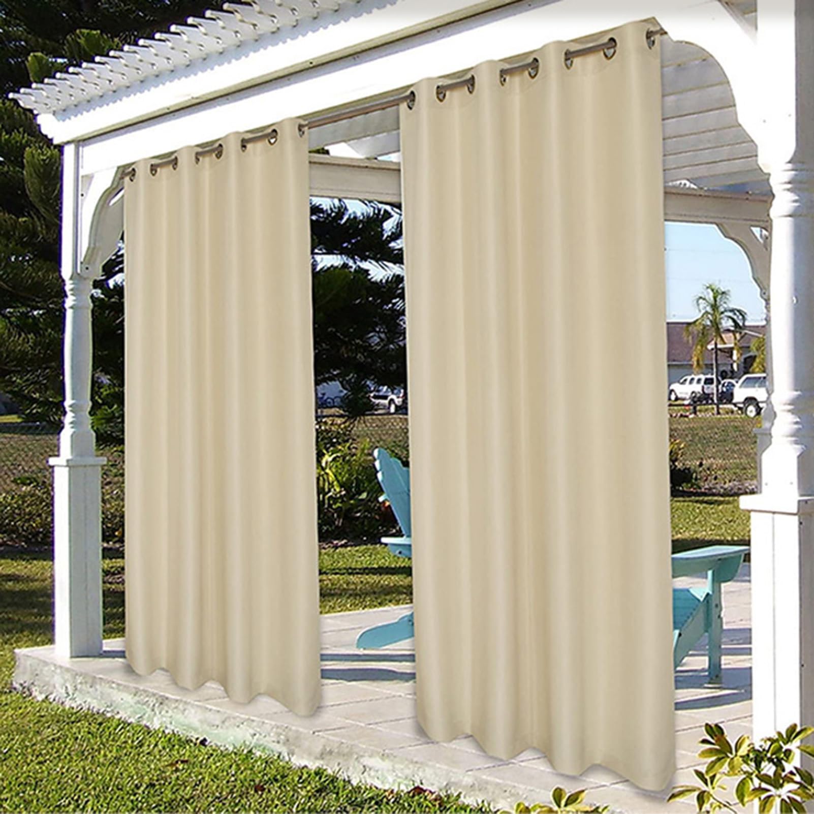 Outdoor es 176 x 213 cm, wasserdichte Balkonüberdachung (2er-Set) für Pavillon-Seitenteile, verstellbare Öse, Sonne für Terrassen und Balkon