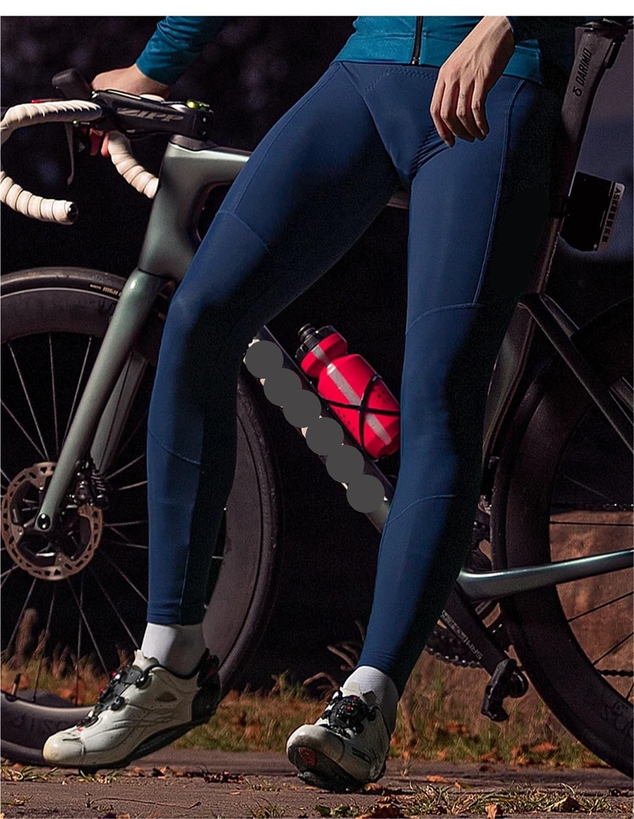 Pantaloni da Ciclismo in Pile Pantaloni da Ciclismo Uomo, Autunno Inverno, Imbottiti 3D, in Pile, for Tenere al Caldo