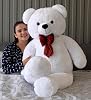 Giant Plush Teddy Bear with White Bow Tie, Soft and Cute Oversized Teddy Bear, Hug, Gift for Lover Oversized Bear 160cmwhite