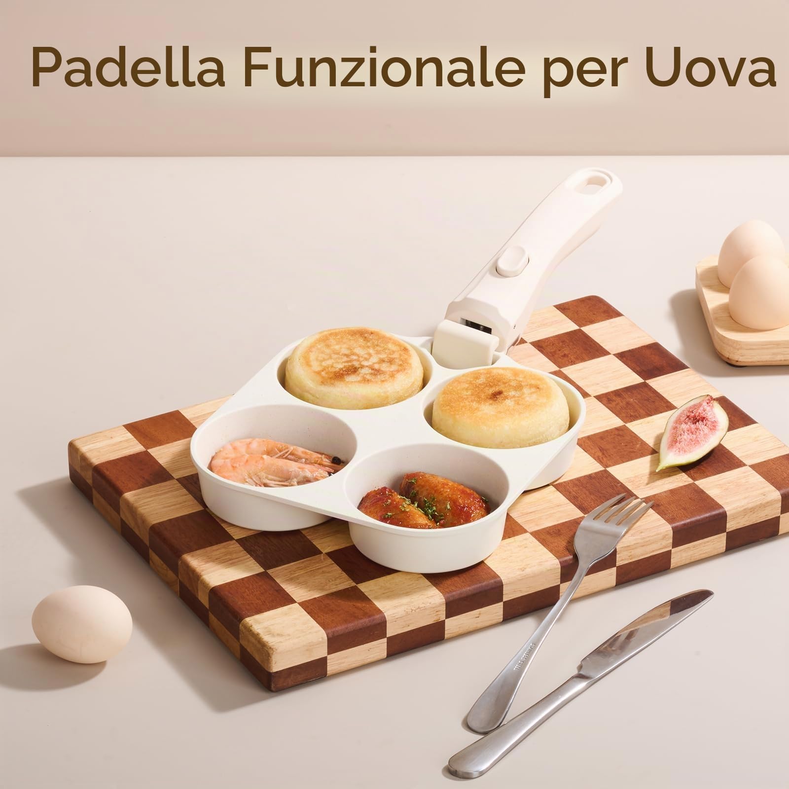 JEETEE Set di pentole e padelle antiaderenti, 19 pezzi, set di pentole da cucina con manico staccabile, set di pentole antiaderenti a induzione con manico rimovibile, pentole impilabili per camper