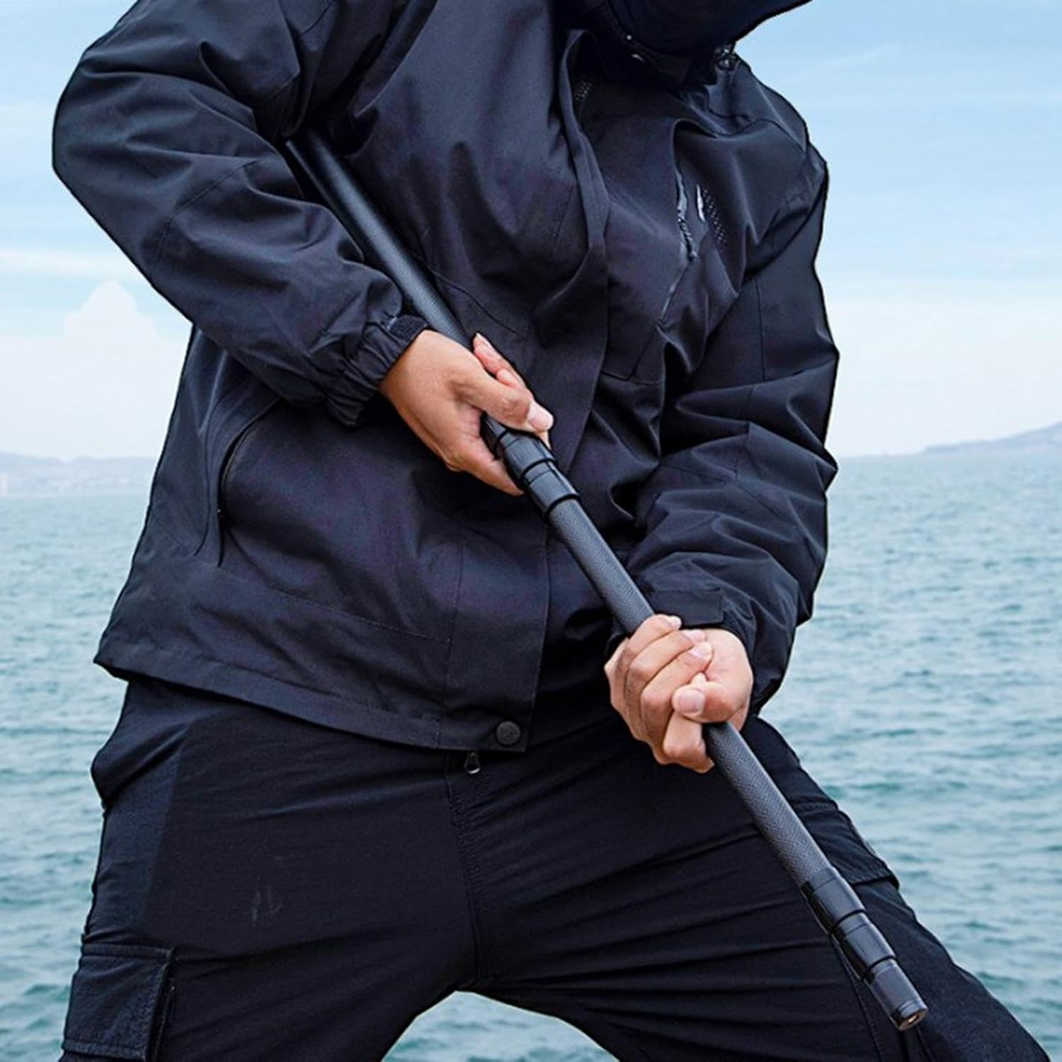 伸縮式タープポール、カーボンファイバーキャノピーポール | 軽量キャノピー ポール キャンプ テント タープ高硬度 - アウトドアア