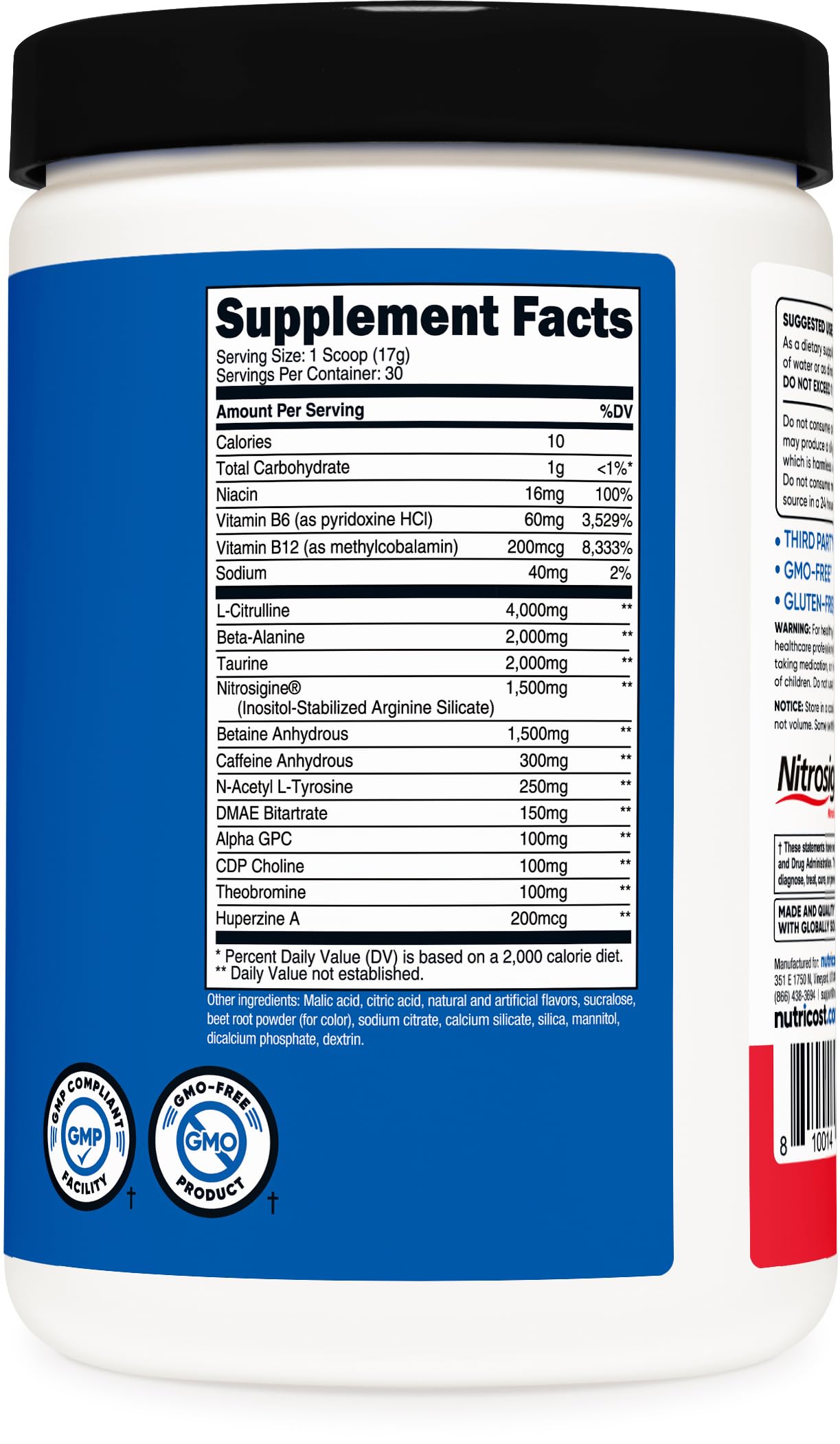 Nutricost Pre-X Xtreme Pre-Workout Complex Powder (Fruit Punch) 30 Servings — Amazon image 5