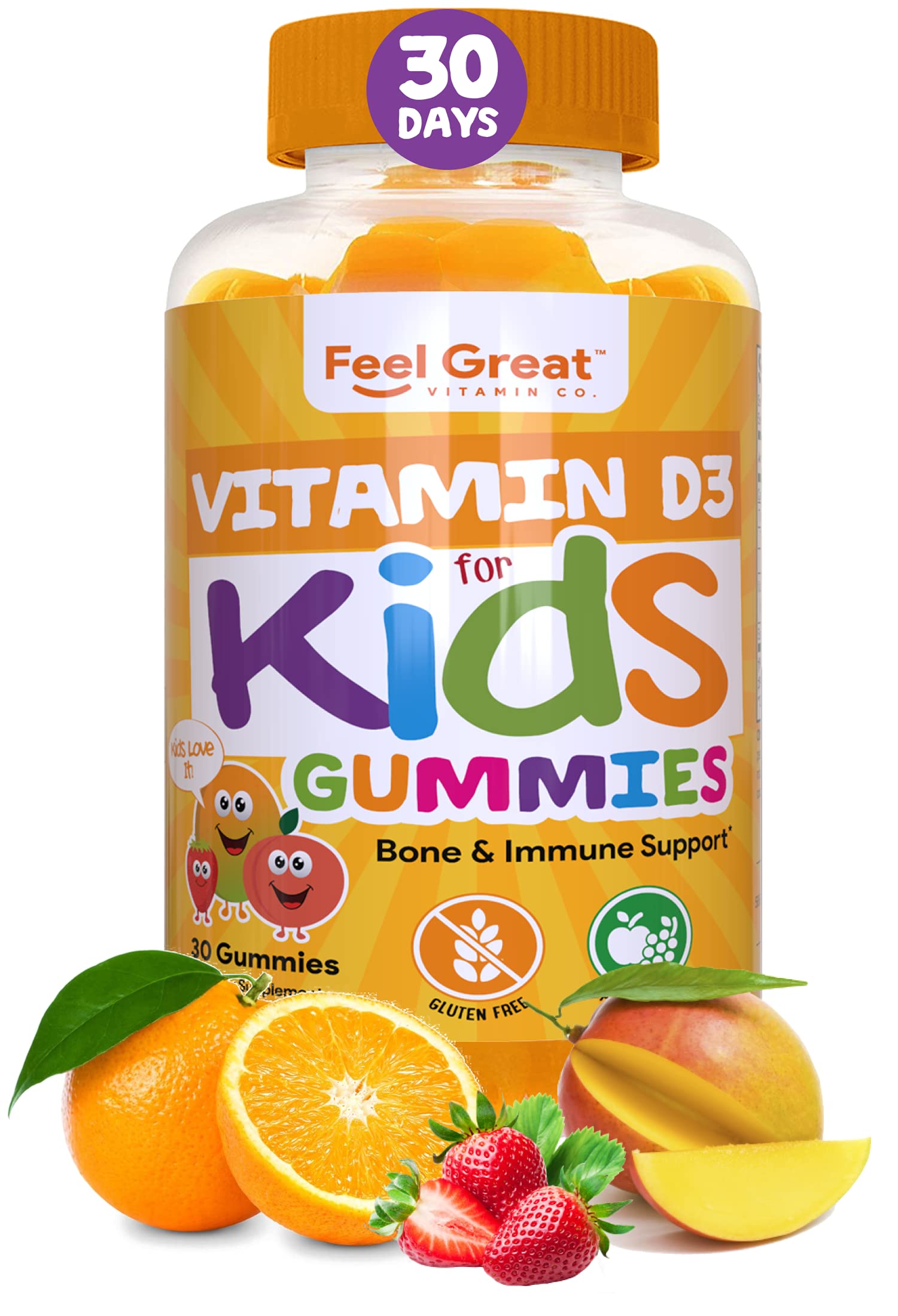 Gomitas de vitamina D para niños (suministro para 30 d...B09GJMNF7L ...