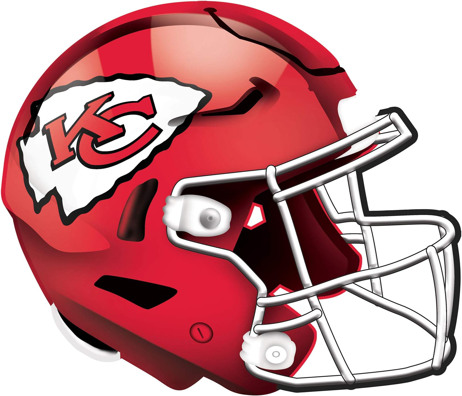Fan Creations NFL Kansas City Chiefs Unisex Kansas City Chiefs Authentic Helmet, Team Color, 12 inch, (N1008-KCC)