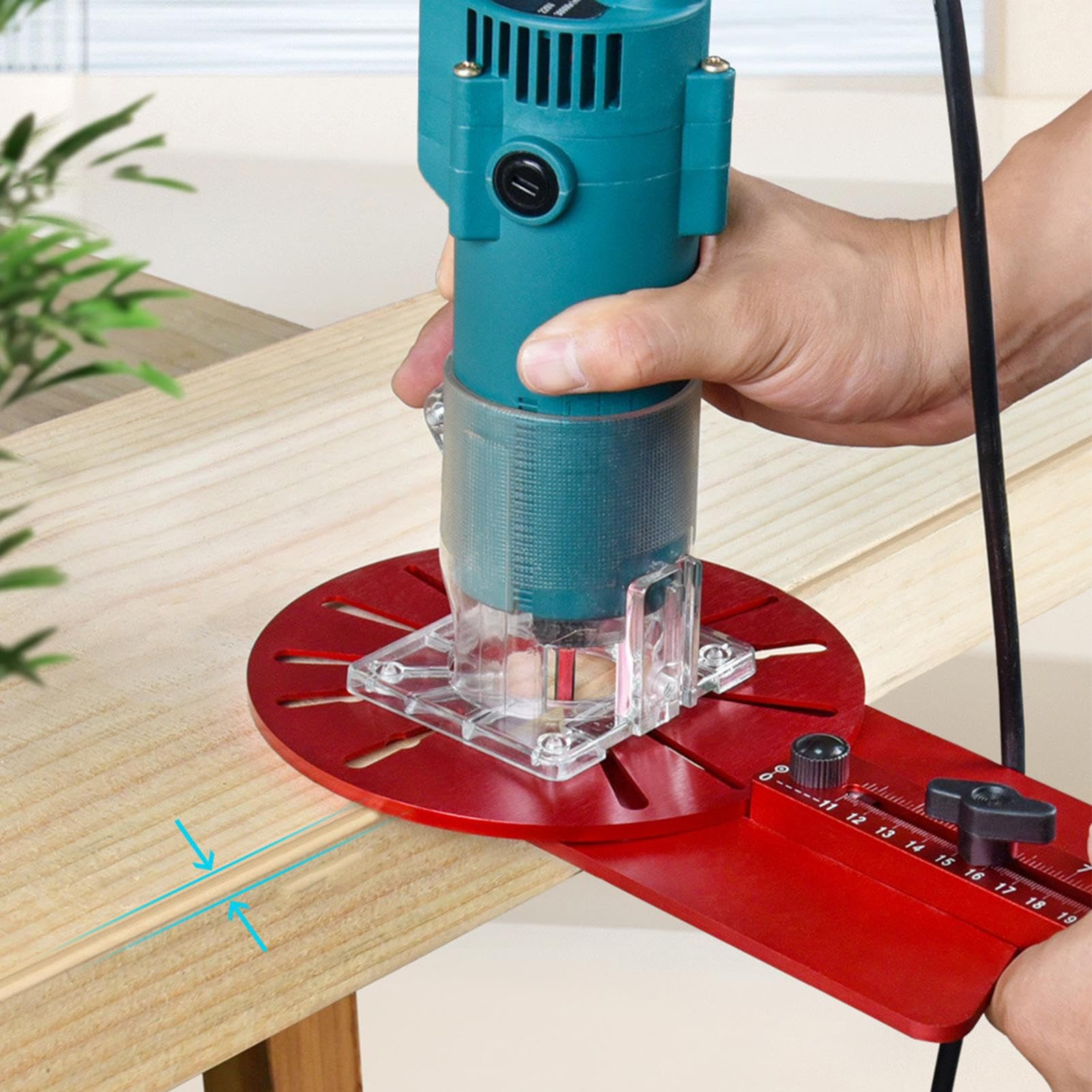 Soporte para fresar ranuras con router Guía de Recorte | Plantilla corte router en aleación aluminio Para Carpintería de Madera