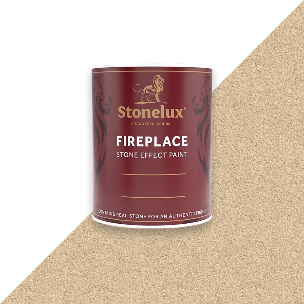 StoneLux® Fireplace Paint – Stone Effect Heat Resistant Paint for Fire Surrounds, Hearths and Inglenooks MAGNA 02 1 Litre — image 1