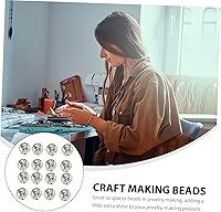 Vista 9 de 50 cuentas espaciadoras con cuentas de Virgen María, dije sagrado con cruz y Jesús, cuentas de oración cristiana, cuentas para hacer joyas, cuentas