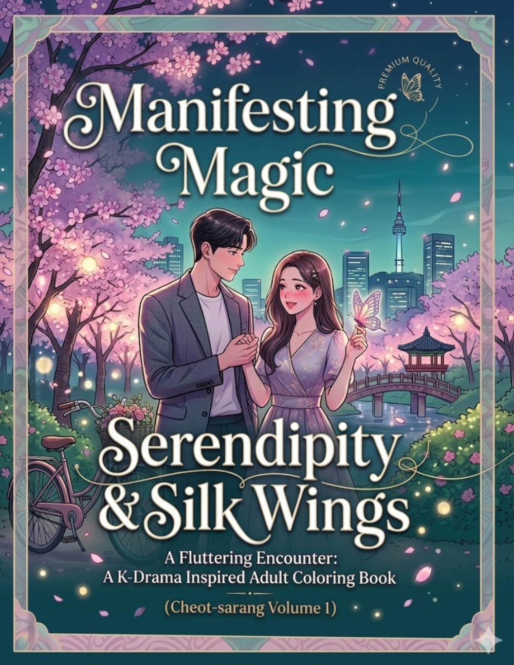 Serendipity & Silk Wings: A K-Drama Inspired Adult Coloring Book: Volume 1 - First Love and Butterflies.