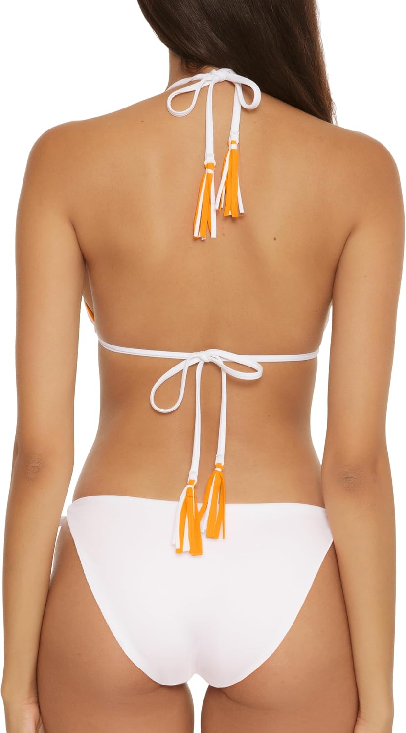 Becca Womens Modern Edge Reversible Triangle Top and Tie Side Bottom Bikini Set, Adjustable, Two Piece Swimsuits for Women - Image 6