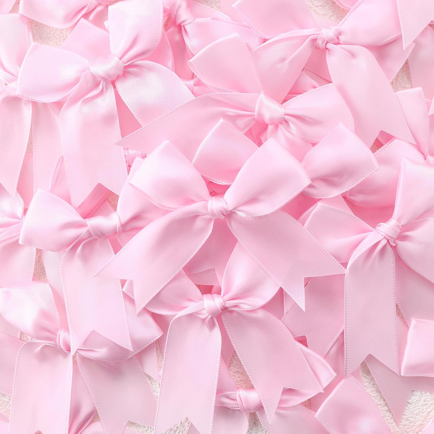 50 Pcs Pink Gift Wrap Bows,3.3 Inch Elegant Bows for Gift Wrapping, DIY Crafts, Party Decorations, Baby Shower, Birthday, Wedding Decor,Christmas, Gift Bags