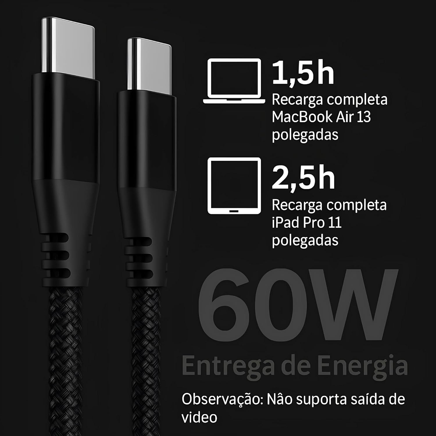 Review Cabo USB-C Turbo 60W: descubra o carregamento ultra rápido que você precisa! 9 71sFJMaVcpL. AC SL1500