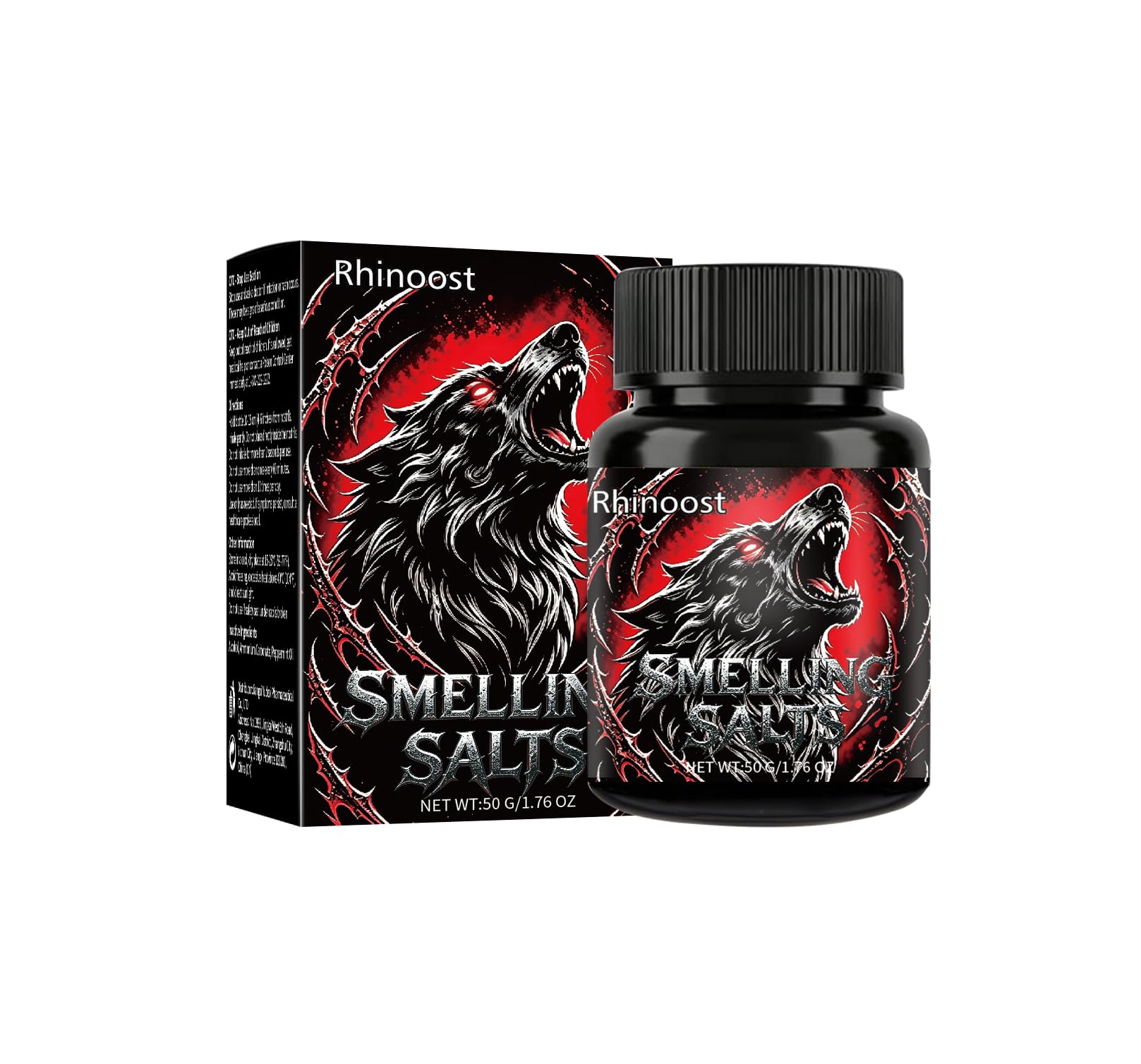 Rhinoost Sais aromáticos para uso esportivo com carbonato de amônio e óleo de hortelã-pimenta, 50 g