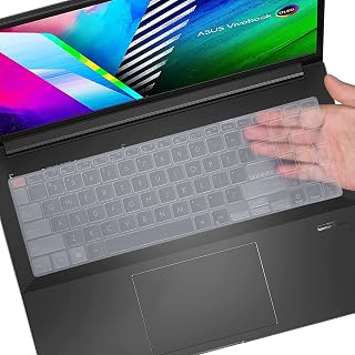 Saco Laptop Keyboard Protector for 2025 Asus Vivobook 15 X1502VA-BQ836WS / BQ835WS / BQ837WS / BQ838WS 15.6 Inch – Ultra-Thin Silicone Cover for Asus Vivobook 15 Keyboard Protection