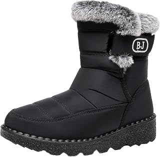 Fashion Couple Men Women Winter Water Proof Flat Hook Loop Keep Warm Snow Boots Comfortable Mid Warm Winter Boots