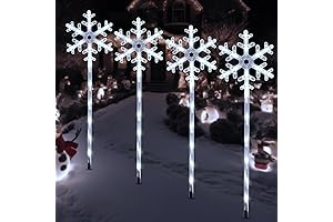 4 Pack Solar Christmas Pathway Lights