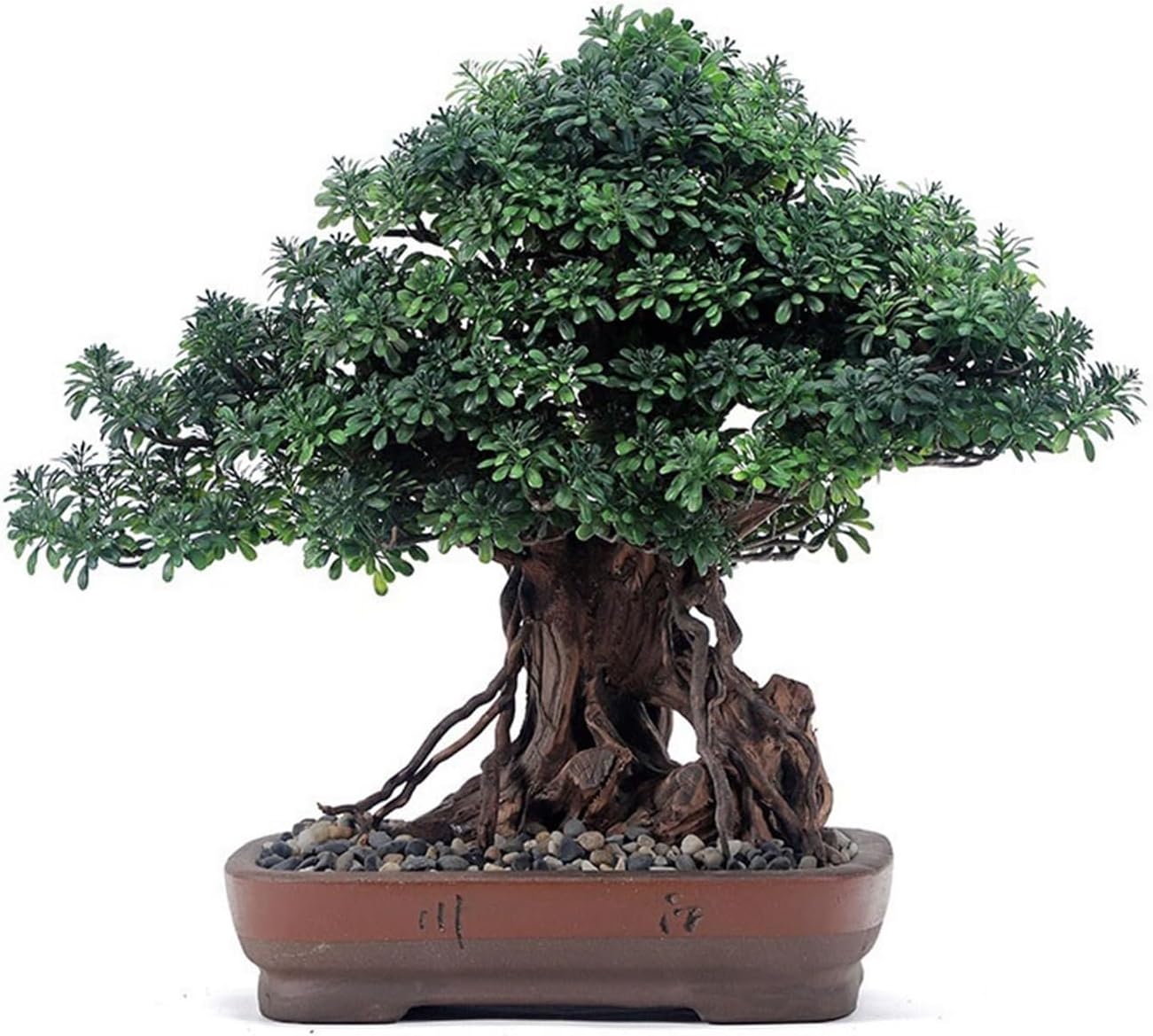 Artificial Tree Simulation Bonsai Fake Green Plants Potted Hotel High-Grade Furnishings Office Study Chinese Decorative Ornaments Artificial Plants Indoor