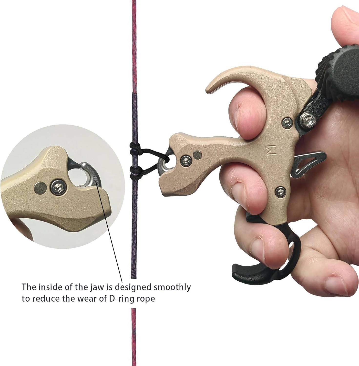 Thumb Release for Compound Bow,Copper Material Archery Release Aids,3 or 4 Finger Adjustable,Bow Trigger Release for Hunting,for Left and Right Handers.