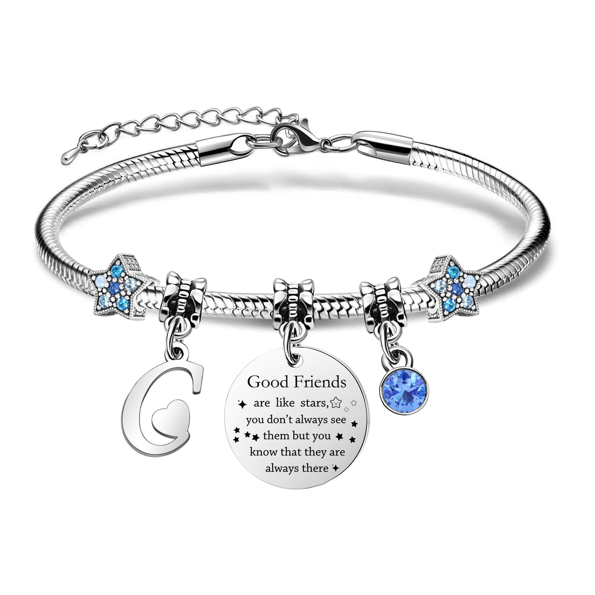 COEROWWomen Bracelets with Initial Letters-Personalized Gift for Good Friends,Friendship Starfish Bracelet and Girls Bracelets -Name Bracelets Give BFF Sister Colleague Daughter Jewelry