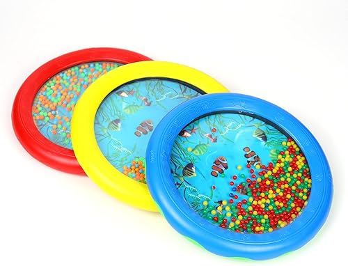 Vista 20 de Musfunny Tambor de océano Wave Bead Drums Gentle Sea Sound Music Gift Musical Educativo Sea Sound Drum Tool para niños y bebés (azul)
