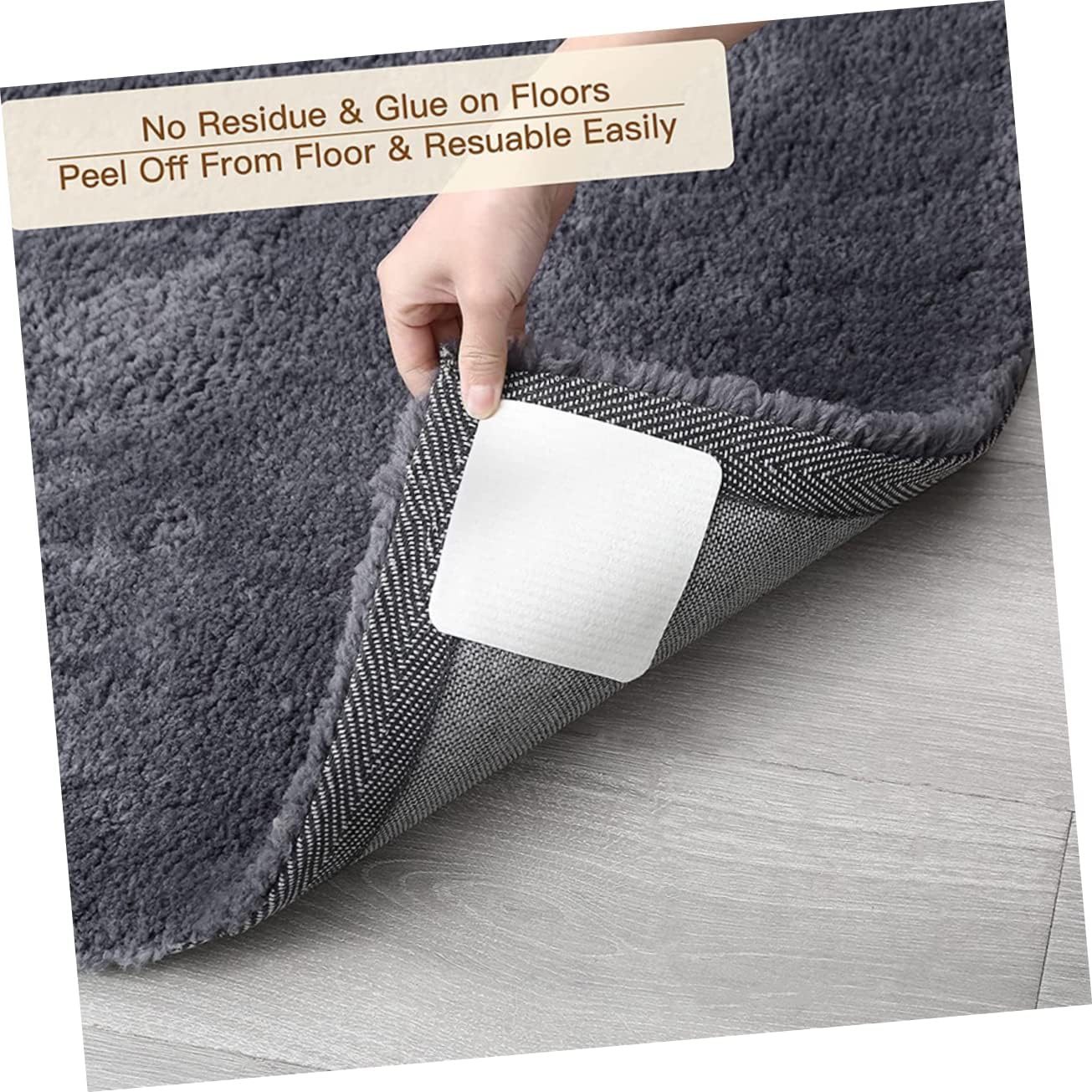 Mobestech 60pcs Non-Slip Carpet Grippers Slip Rug Pads for Hardwood Floors Prevents Sliding and Curling for Bathroom and Stairs