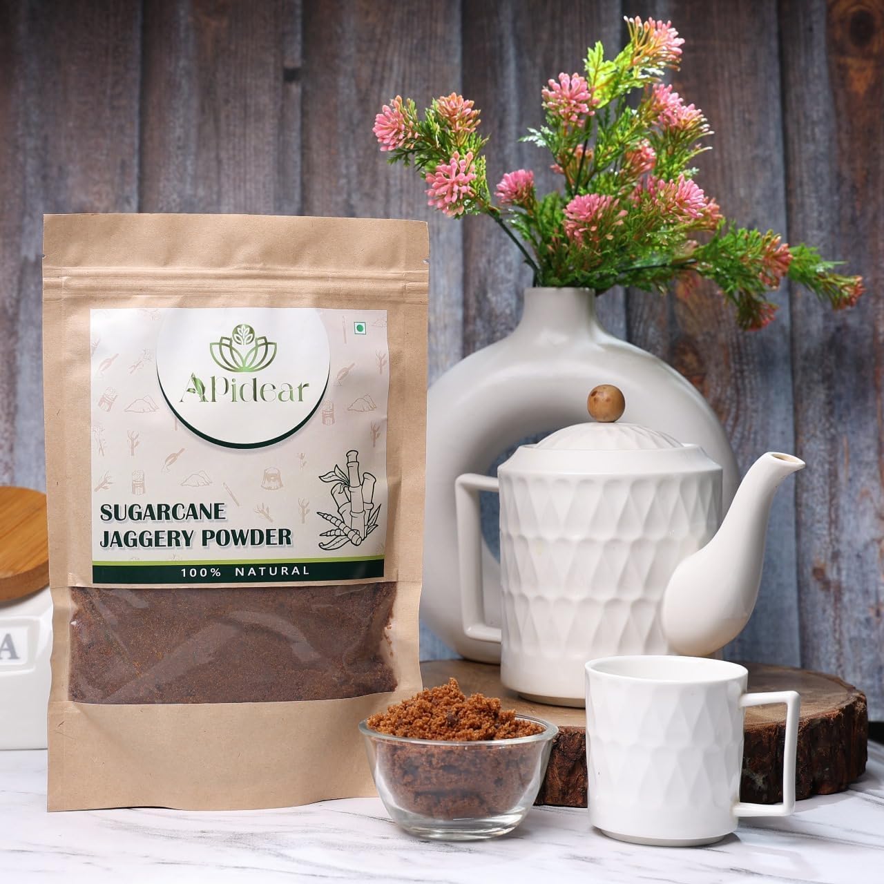 Jaggery Powder,Sugarcane Jaggery, No Chemicals, No Preservatives, No Artificial Colours, Traditionally made, Sharkara Bellam, Nattu Sakkarai -250g