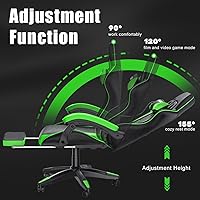 Vista 27 de Gaming Chair with RGB LED Lights, High Back Ergonomic Computer Gamer Chair with Headrest and Lumbar Support, Racing Style Reclining Game Chair for