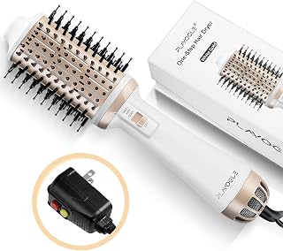 Plavogue One-Step Blow Dryer Brush,Styler Volumizer Professional Hair Dryer Brush,Hot Air Brush Oval Brush for Women,Negative Ion Anti-Frizz Blowout Brush for Straightening,Curling,Salon